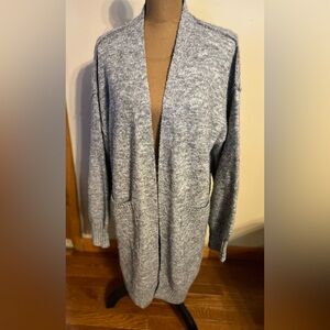 KIRUNDO WOMENS GRAY CARDIGAN, SIZE XL, NICE CONDITION